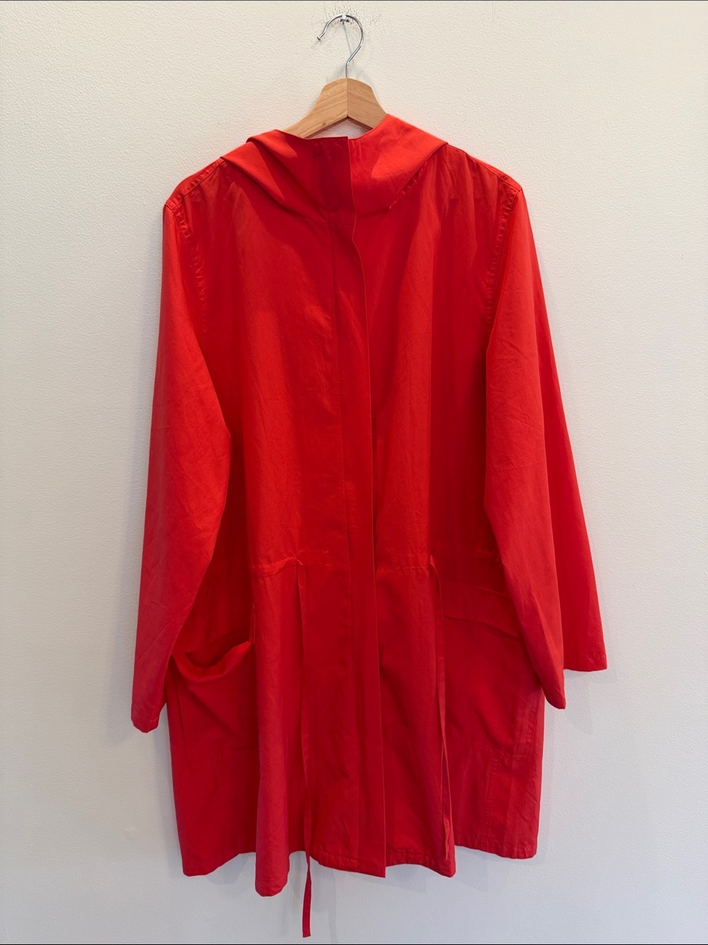 Eileen Fisher Hooded Windbreaker Coat.